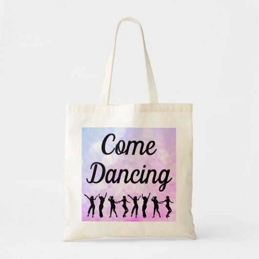 Kom Dancing Bokeh Dancer Silhouette Tote Bag (Voorkant)
