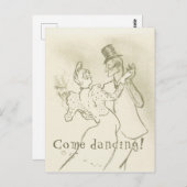 Kom dansen | Lautrec — Danskoppel Briefkaart (Voorkant / Achterkant)