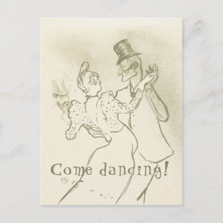Kom dansen | Lautrec — Danskoppel Briefkaart