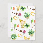 Kom de Luck St. Patrick's Day Party delen Kaart (Achterkant)