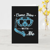 Kom duiken met mij duiken duiker oceaan Zee Kaart (Gele Bloem)