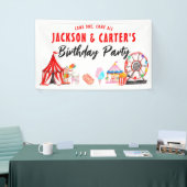 Kom een Alle Carnaval Circus Kinder Joint Birthday Spandoek (Beurs)