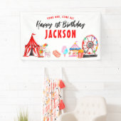 Kom Een Alle Carnaval Circus Show Kinderen Verjaar Spandoek (Insitu)