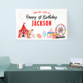 Kom Een Alle Carnaval Circus Show Kinderen Verjaar Spandoek (Beurs)