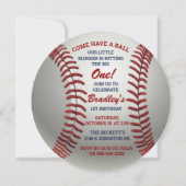 Kom een bal honkbal elke leeftijd verjaardag kaart (Voorkant)