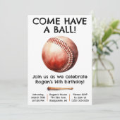 Kom een bal! Honkbal verjaardagsfeestje Kaart (Staand voorkant)