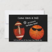 Kom een bal, sportverjaardag kaart (Voorkant)