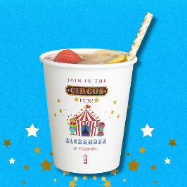 Kom één Kom Alle Carnaval Circus 1e Verjaardag Papieren Bekers