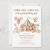 Kom een kom alle Carnaval Party Circus Verjaardag Kaart (Voorkant)