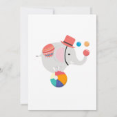 Kom een kom alle moderne circus carnaval verjaarda kaart (Achterkant)