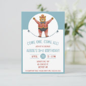 Kom één, kom allemaal! Circus Beer Verjaardagsfees Kaart (Staand voorkant)