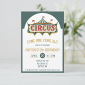 Kom één, kom allemaal! Circus Tent Verjaardagsfees Kaart (Staand voorkant)