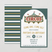 Kom één, kom allemaal! Circus Tent Verjaardagsfees Kaart (Voorkant / Achterkant)