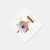 Kom één, kom allemaal Red Big Top Circus 1e verjaa Servet (Hoek)