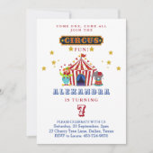 Kom één Kom allemaal Rode Grote Top Circus Verjaar Kaart (Voorkant)