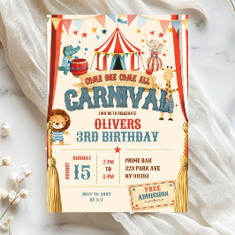 Kom Eén Kom Allen Carnaval Verjaardag Kaart