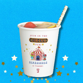 Kom een komen alle rode carnaval circus verjaardag papieren bekers