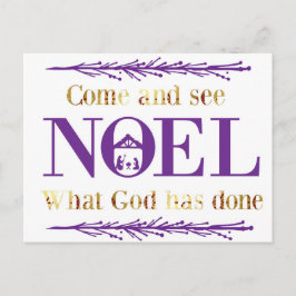 Kom eens kijken wat God heeft gedaan voor Kerstmis Briefkaart