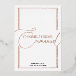 Kom, Emmanuel! Christelijk kerstfeest Folie Feestdagenkaart