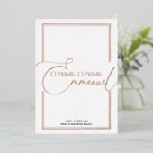 Kom, Emmanuel! Christelijk kerstfeest Folie Feestdagenkaart (Staand Voorkant)