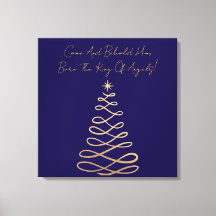 Kom en aanschouw Hem | Kerst Canvas Print
