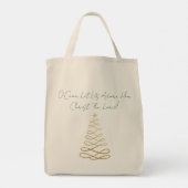 Kom en aanschouw Hem | Kerstmis Tote Tas (Achterkant)