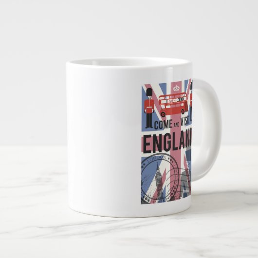 Kom en bezoek Engeland Grote Koffiekop (Voorkant rechts)