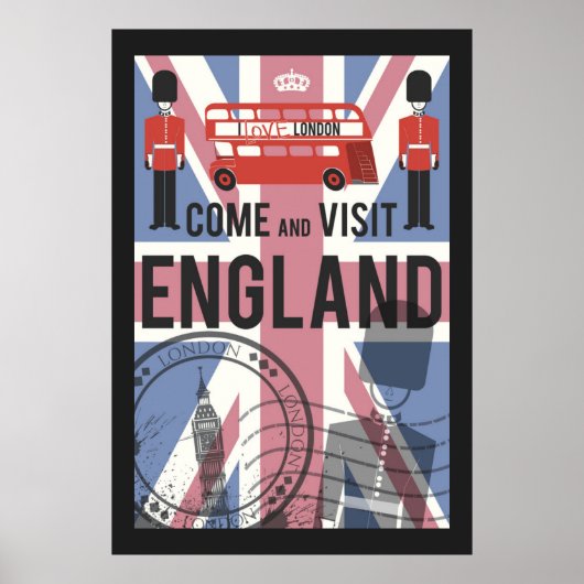 Kom en bezoek Engeland Poster (Voorkant)