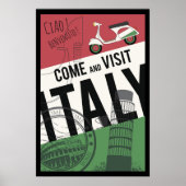 Kom en bezoek Italië Poster (Voorkant)