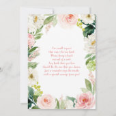 Kom en ga met Baby shower meisje Kaart (Achterkant)