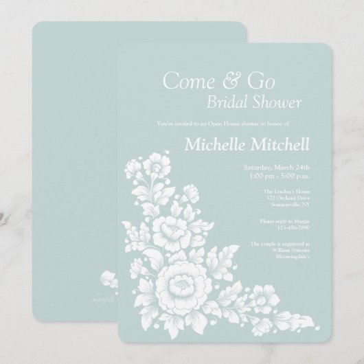 Kom en ga met de bruiloft kaart (Voorkant / Achterkant)