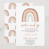 Kom en Ga Rainbow Baby shower meisje Kaart (Voorkant / Achterkant)