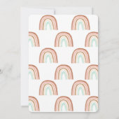 Kom en Ga Rainbow Baby shower meisje Kaart (Achterkant)