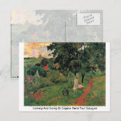 Kom en ga van Eugene Henri Paul Gauguin Briefkaart (Voorkant / Achterkant)