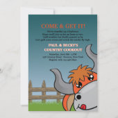 Kom en haal het BBQ-uitnodiging Kaart (Voorkant)