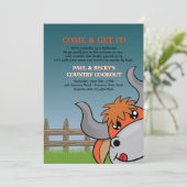 Kom en haal het BBQ-uitnodiging Kaart (Staand voorkant)