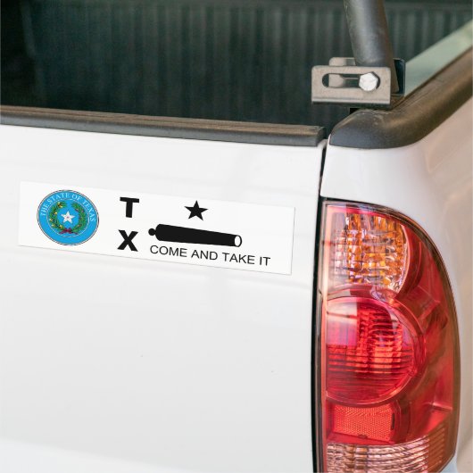 Kom en neem de vlag (TX) Bumpersticker (Op Truck)