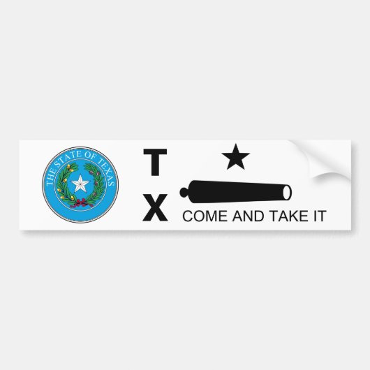 Kom en neem de vlag (TX) Bumpersticker (Voorkant)