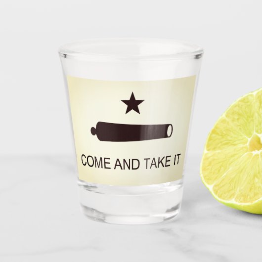 Kom en neem de vlag (TX) Shot Glas (Voorkant)