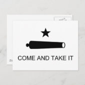 Kom en neem het de Vlag van Texas Briefkaart (Voorkant / Achterkant)