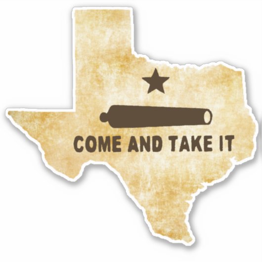 Kom en neem het kanon op Texas  stijl Sticker (Voorkant)