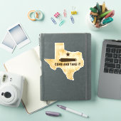 Kom en neem het kanon op Texas  stijl Sticker (iPad Cover)