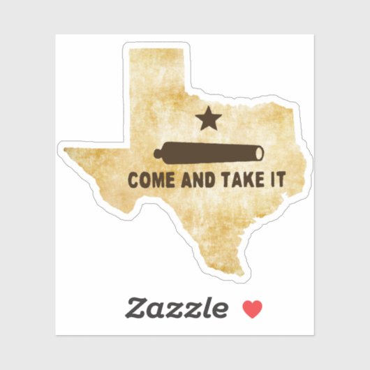 Kom en neem het kanon op Texas stijl Sticker (Vel)