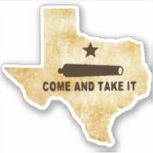 Kom en neem het kanon op Texas stijl Sticker (Voorkant)