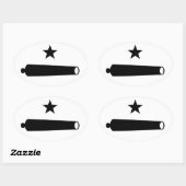 Kom en neem het Logo (TX) Ovale Sticker (Vel)