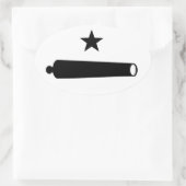 Kom en neem het Logo (TX) Ovale Sticker (Tas)