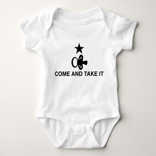 Kom en neem het mee met Pacifier - Baby Romper (Voorkant)