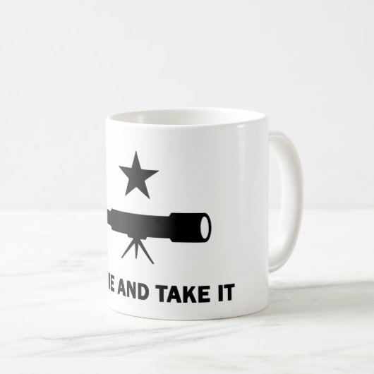 "Kom en neem het mee" voor wetenschappers Koffiemok (Voorkant rechts)