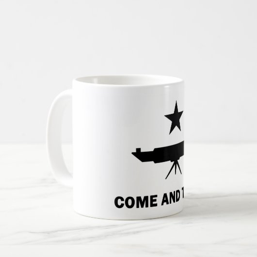 "Kom en neem het mee" voor wetenschappers Koffiemok (Voorkant links)