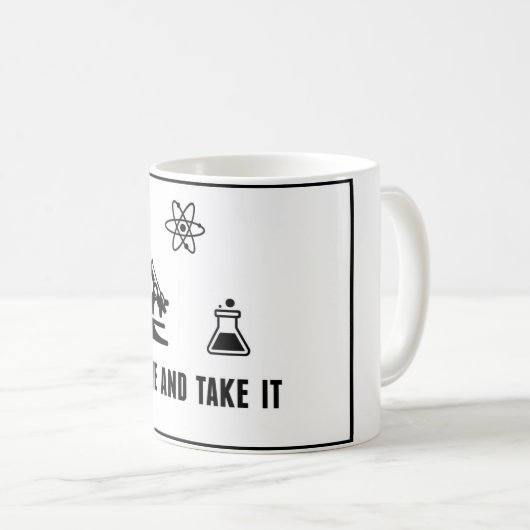 Kom en neem het mee - WetenschapsMok Koffiemok (Voorkant rechts)